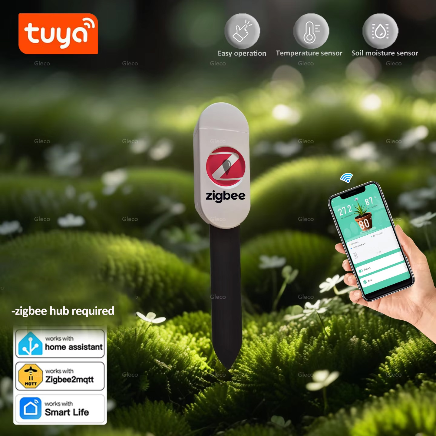 Smart Garden Moisture Sensor - Tester di umidità del terreno Tuya