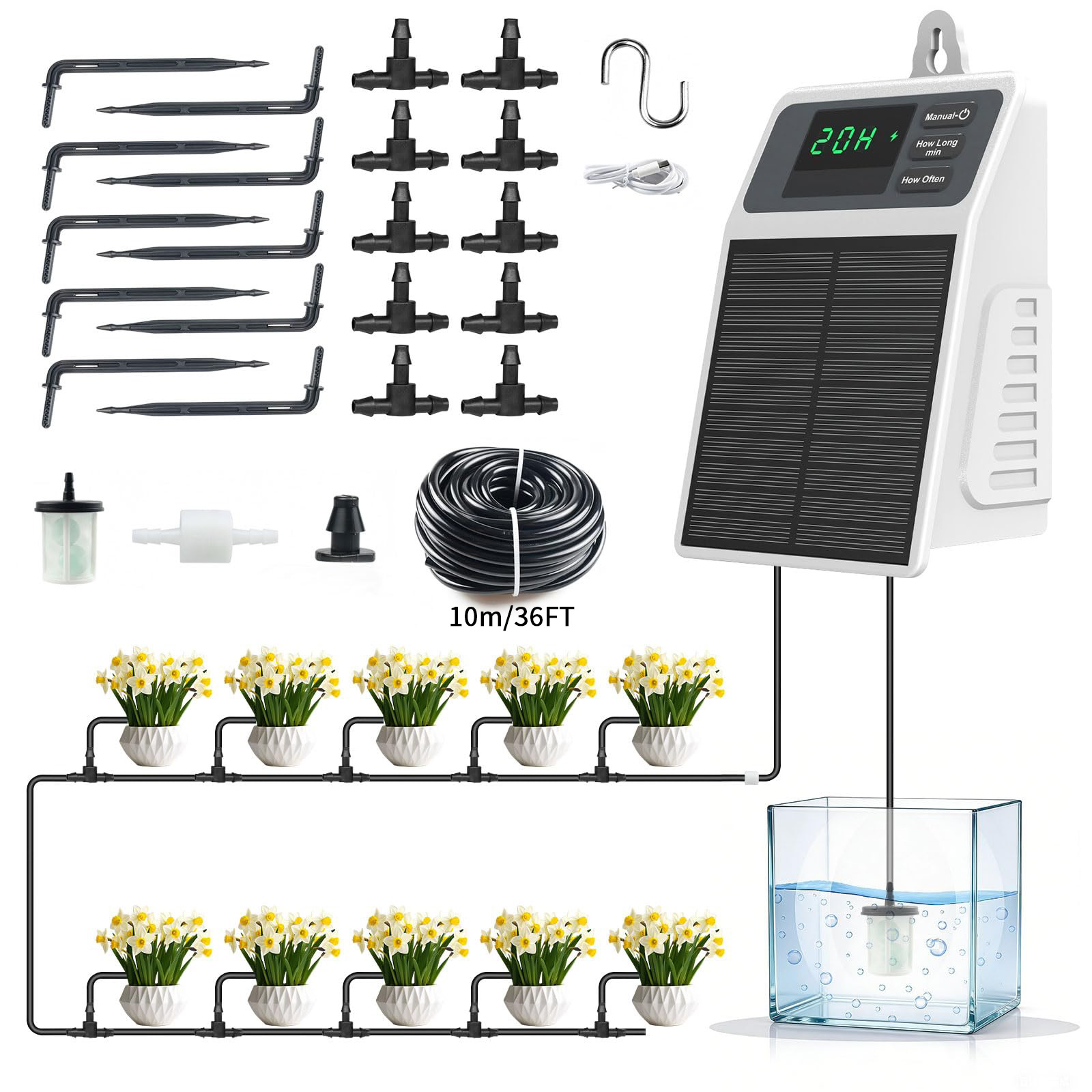 Smart Garden Auk - Sistema di irrigazione solare a goccia